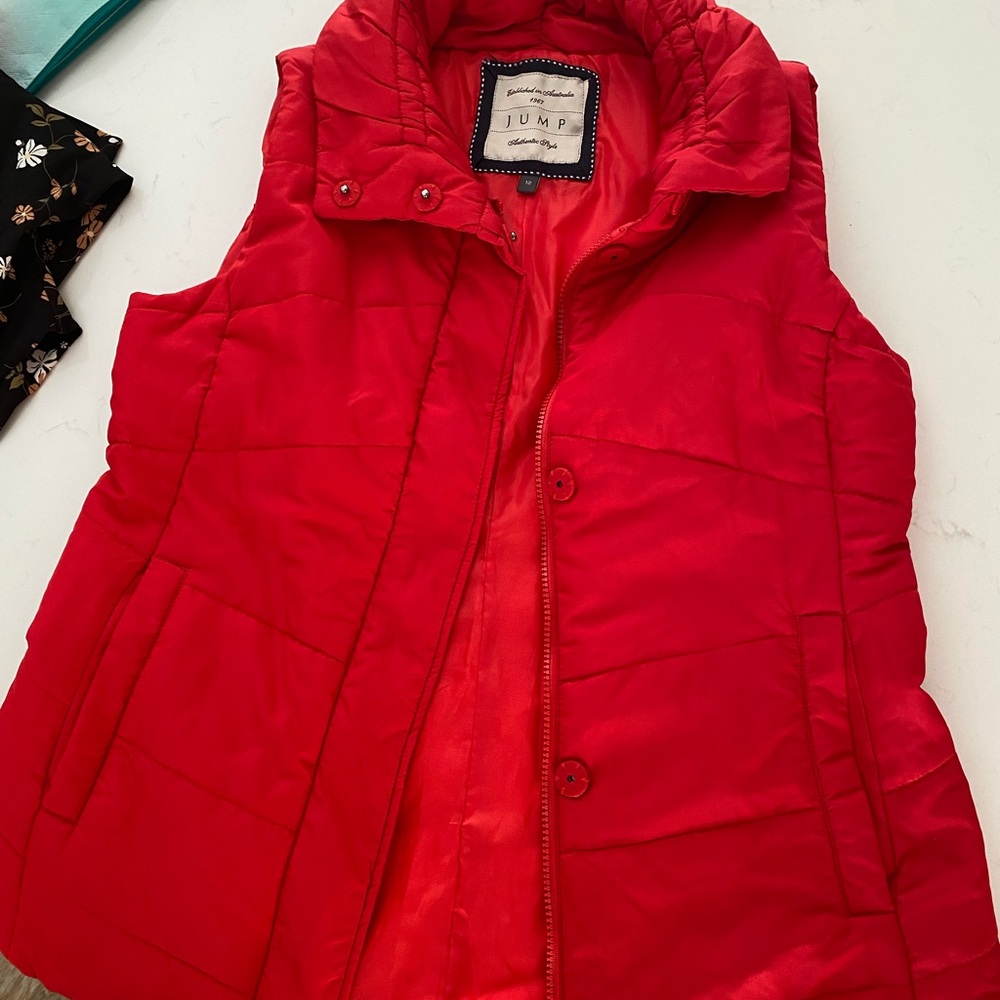 Jump Bright Red Quilted Vest